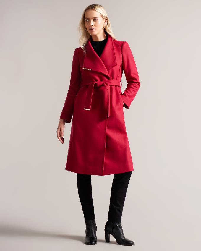 Manteau Ted Baker Wool Wrap Rose Femme | AXA-15474225